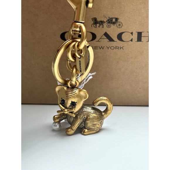 Coach Creatures Kitten Bag Charm meow cat New - Picture 1 of 5